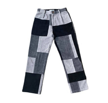 Load image into Gallery viewer, Black Patchwork Corduroy Pants
